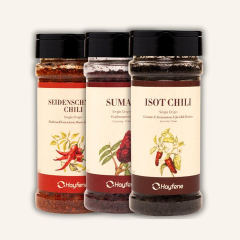 Sumach, Isot Chili und Chili Seidenschnitt 3er Set - Sahha